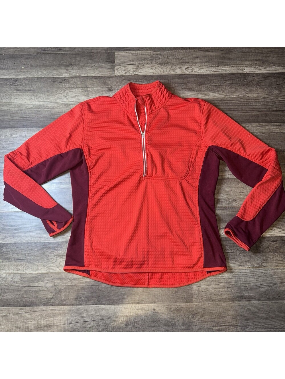 Nike Sphere Thermalwomen Running 1/2 Zip Pullover Red Sz Xl 16/18 Y2k - Picture 1 of 7
